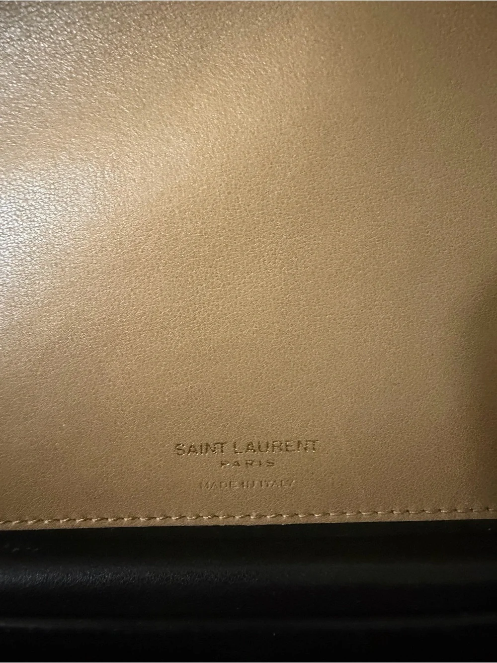 AUTHENTIC YSL Medium LouLou Lambskin Purse - Natural Tan